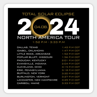 America Totality Total Solar Eclipse 4.8.2024 Sticker